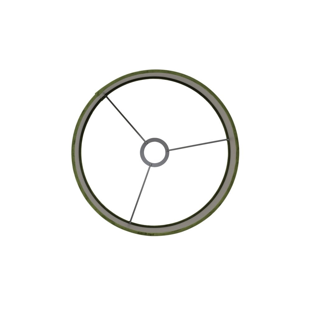 Olive Green Velour Cylinder Lamp Shade 25x25x18cm