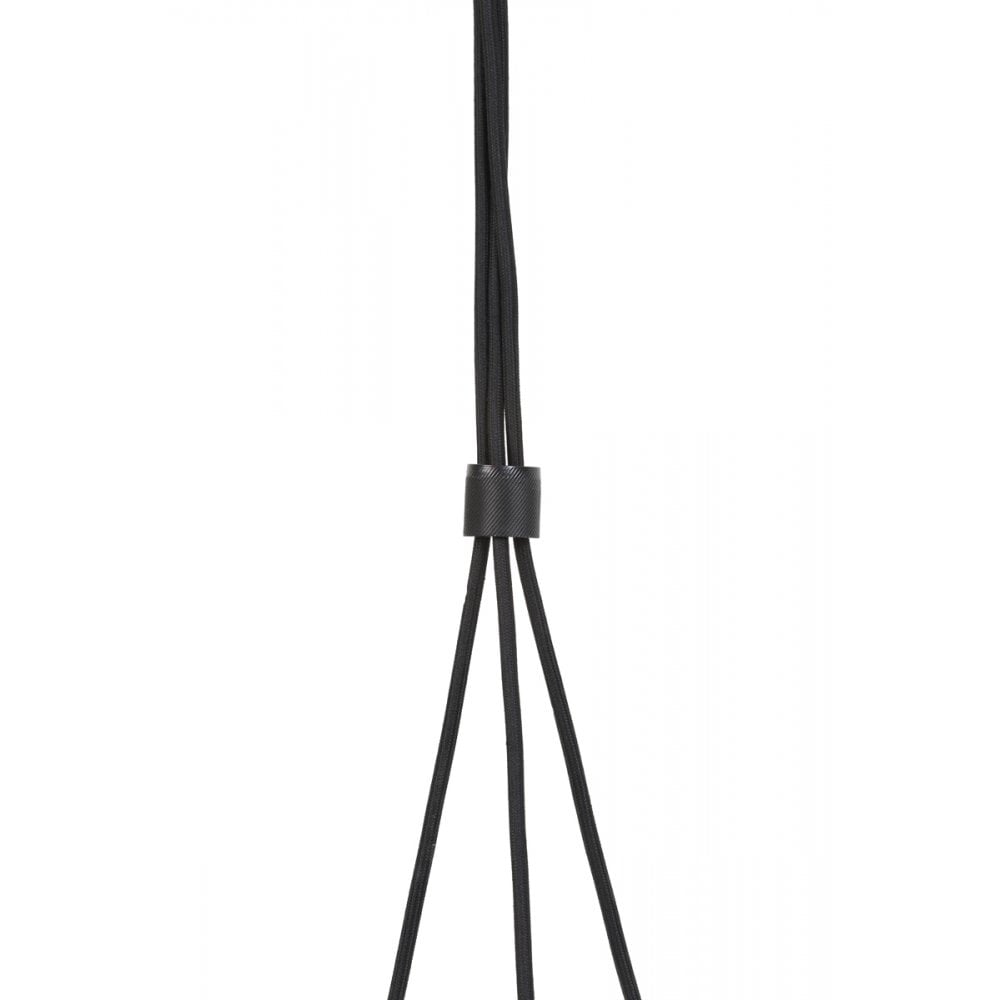 Kubinka Matte Black Square Triple Pendant Lamp 25x25x26 cm