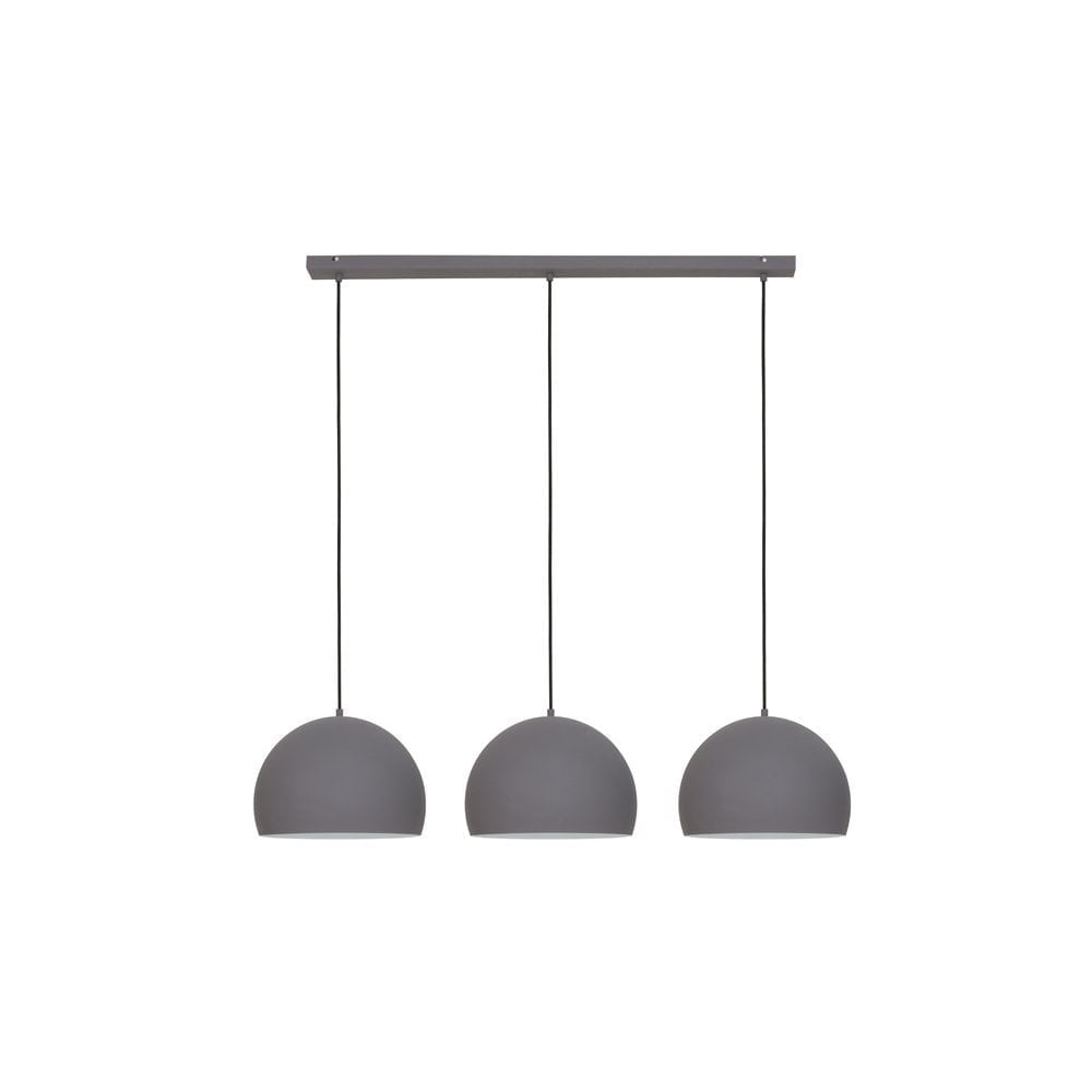 Jaicey 3-Light Industrial Hanging Lamp in Cement Matte White Finish