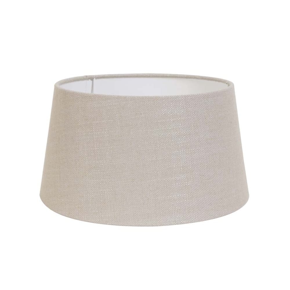Livigno Round Drum Lamp Shade in Light Grey Textile (30x25x16cm)