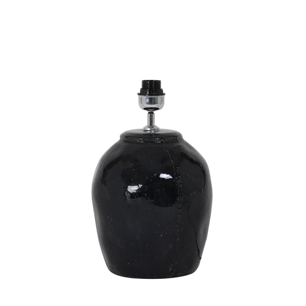 Elegant Dark Blue Ceramic Lamp Base - Tabor Collection, 38 cm