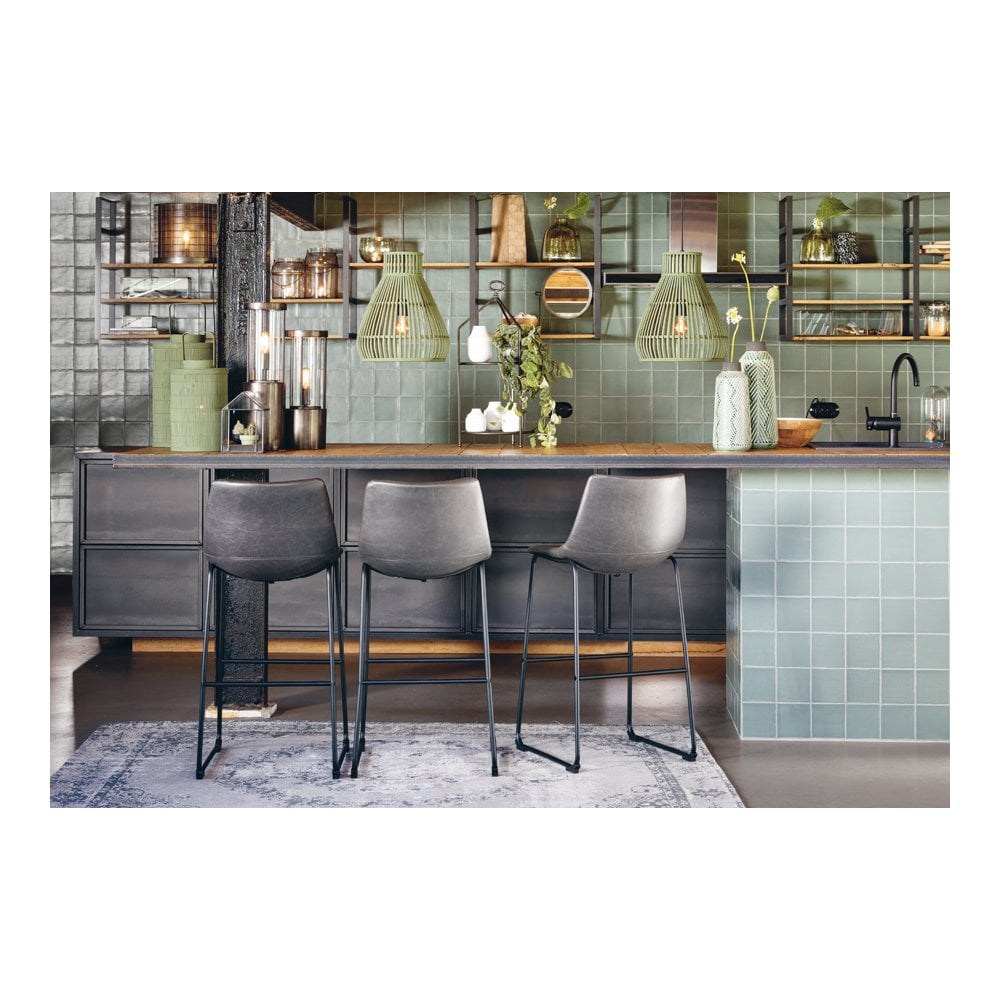 Robin Olive Green Glass Vase 20.5x23cm