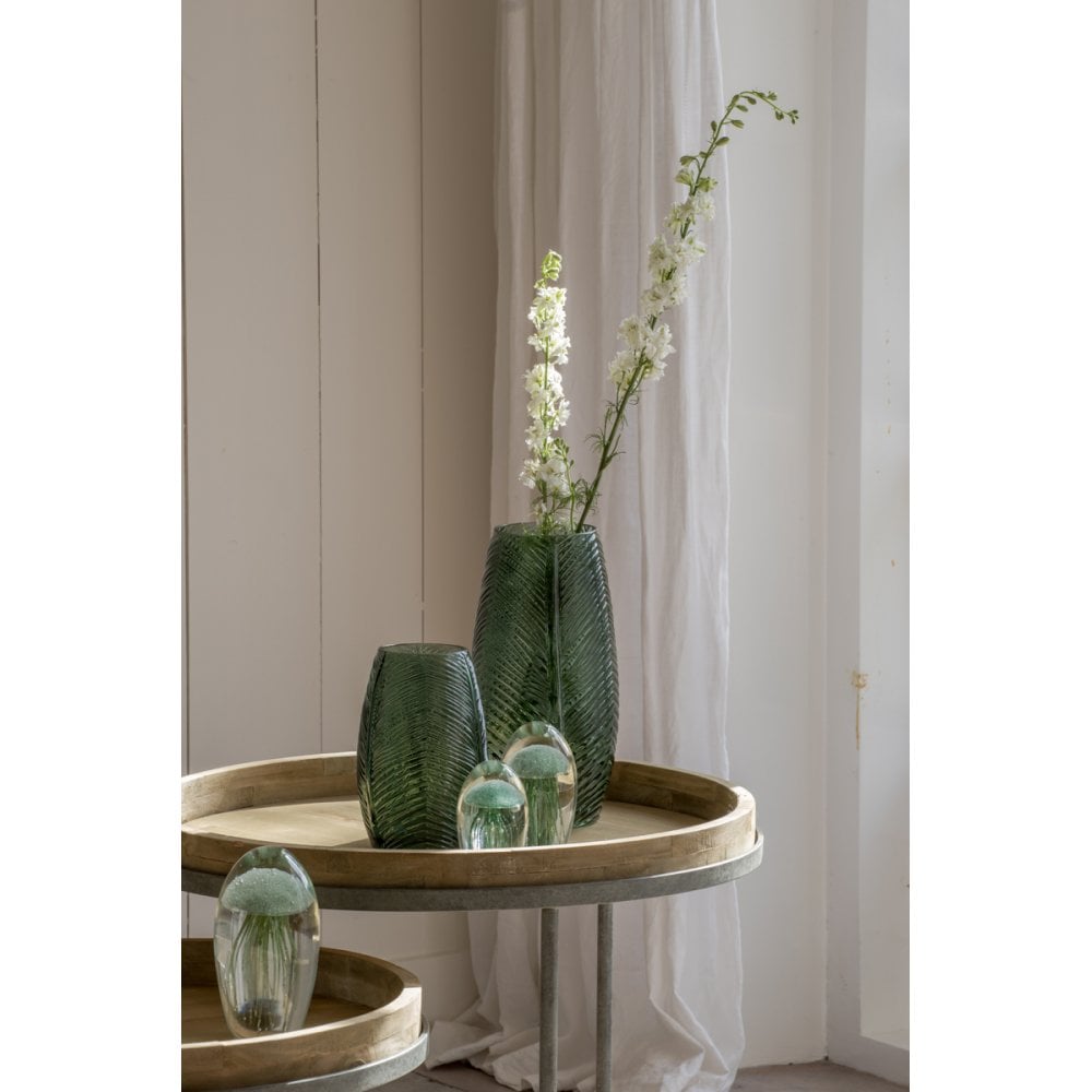 Emerald Cabril Glass Vase 15x30cm