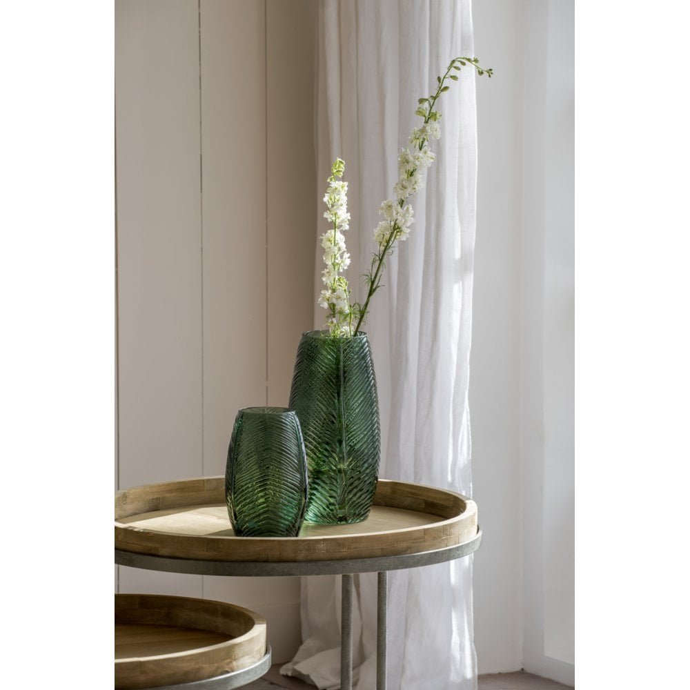 Emerald Cabril Glass Vase 15x30cm