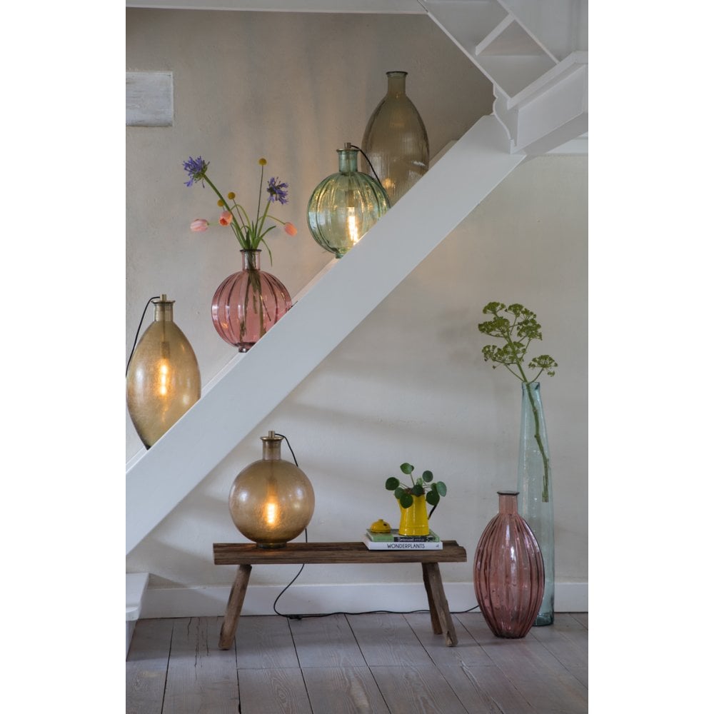 Blush Glass Elegance: 42cm Palloci Vase