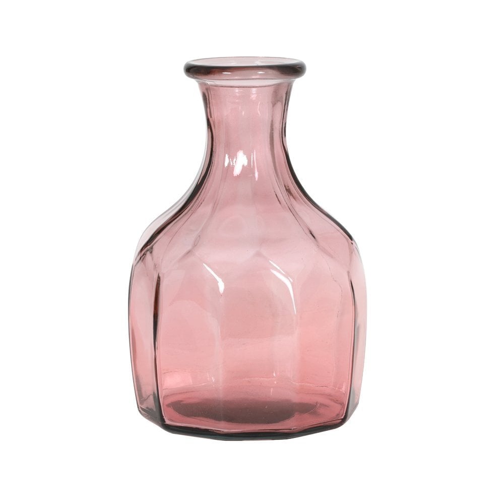 Elegant Pink Glass Vase 18x30cm by Trenago
