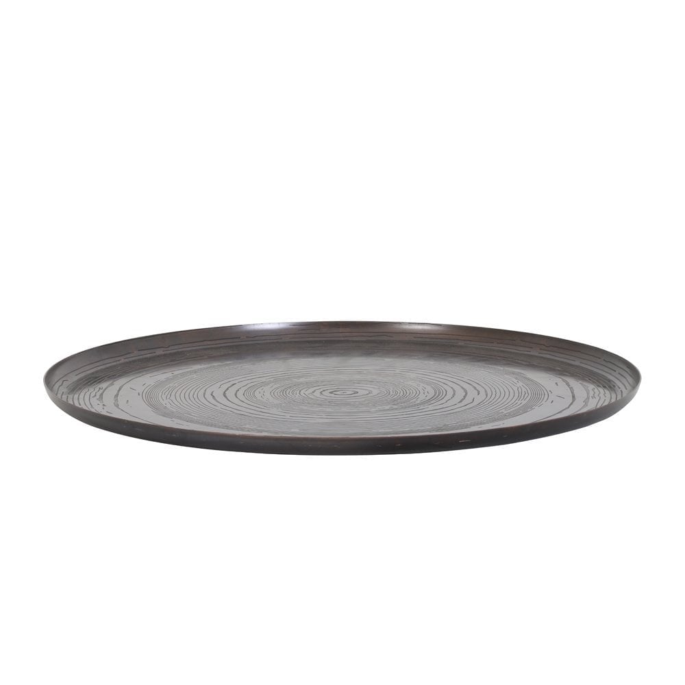 Bronze Thrunk Decorative Dish - 60cm Round Plate