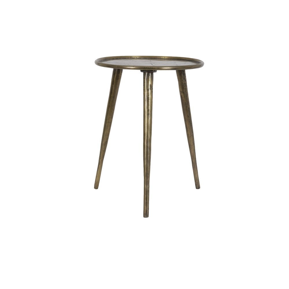 Antique Bronze Round Side Table 36x49cm Kach Collection