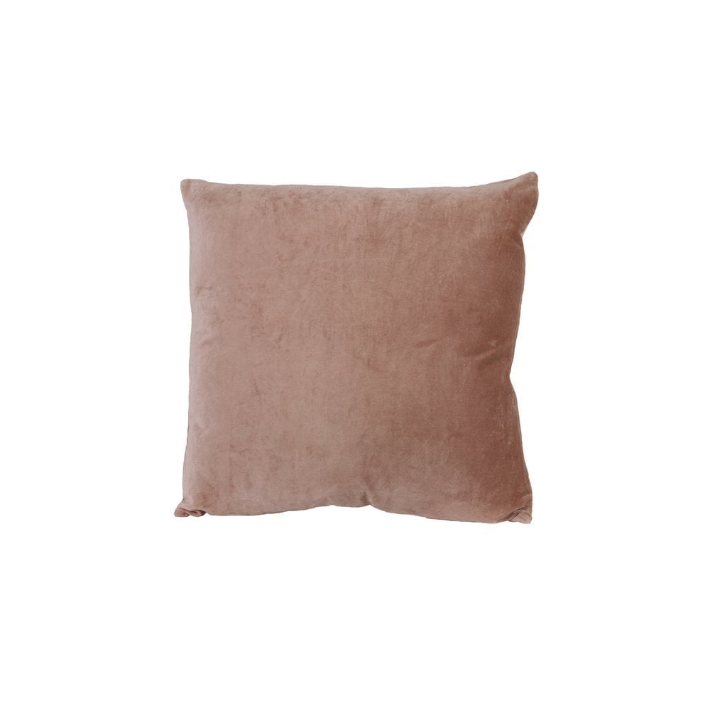 Salmon Pink Velvet Khios Cushion 50x50cm