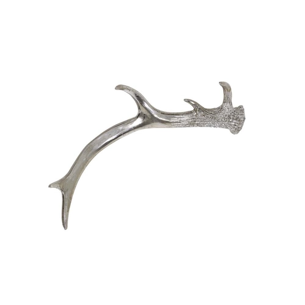 Silver Antler Decorative Sculpture 31.5x14x10cm