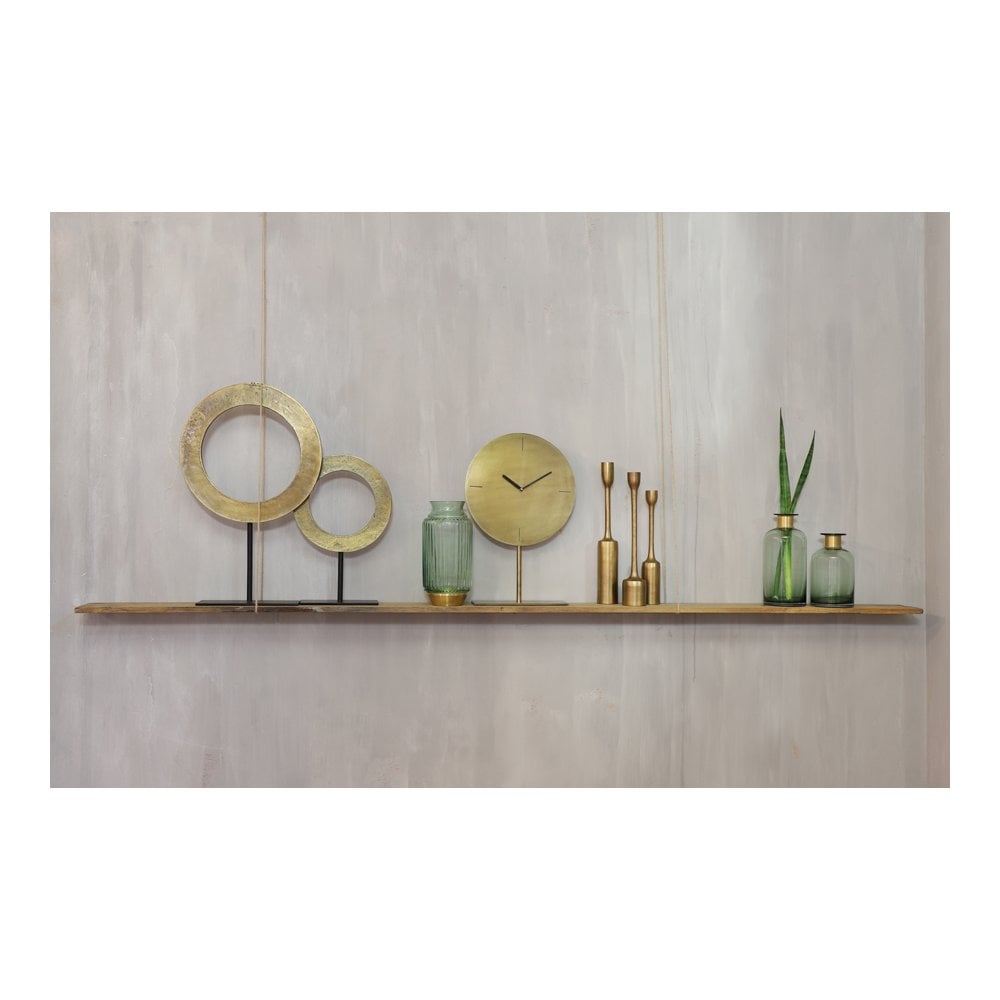 Elegant Waiwo Ornament with Metal Base - 35x56cm, Brass Finish
