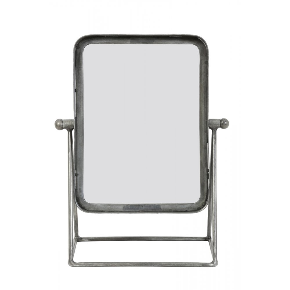 Antique Zinc Tapoe Rectangular Mirror 30x18x38cm