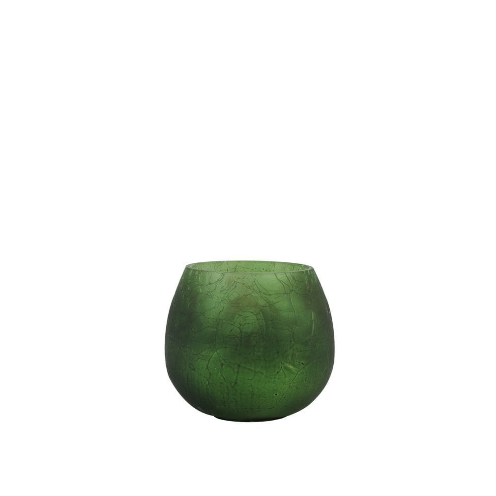 Elegant Green-Silver Gianni Tealight Holder - 10x9cm