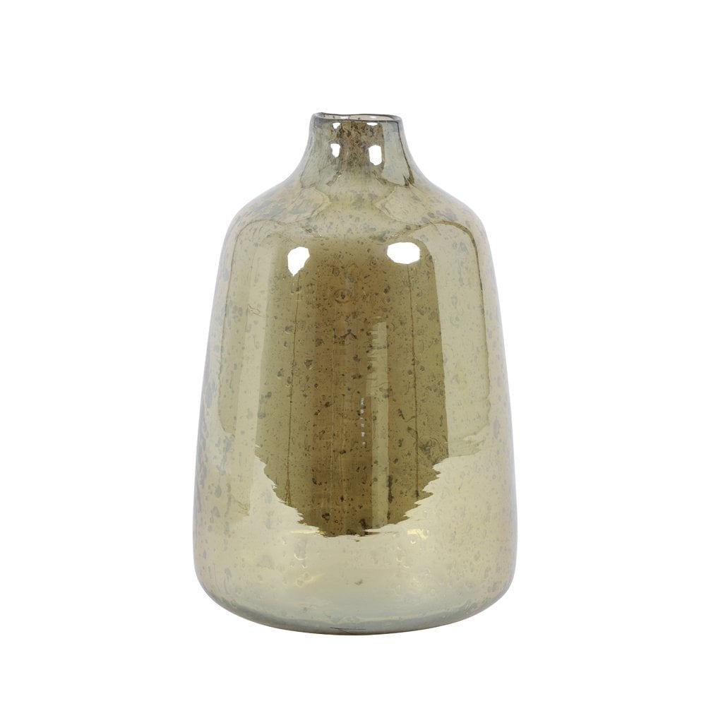 Amber Glass Stone Finish Vase 20x30cm Deoni Collection