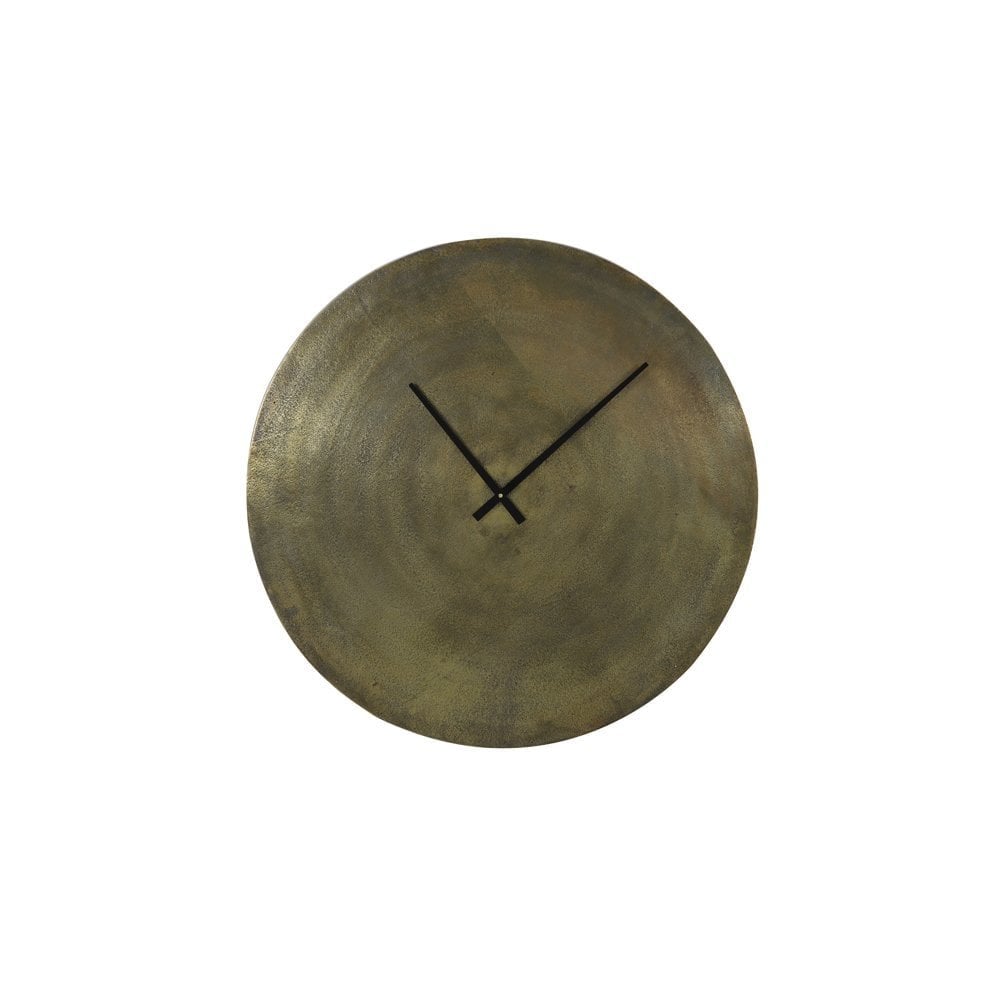 Antique Bronze Licola Wall Clock - 74cm Round Metal Design