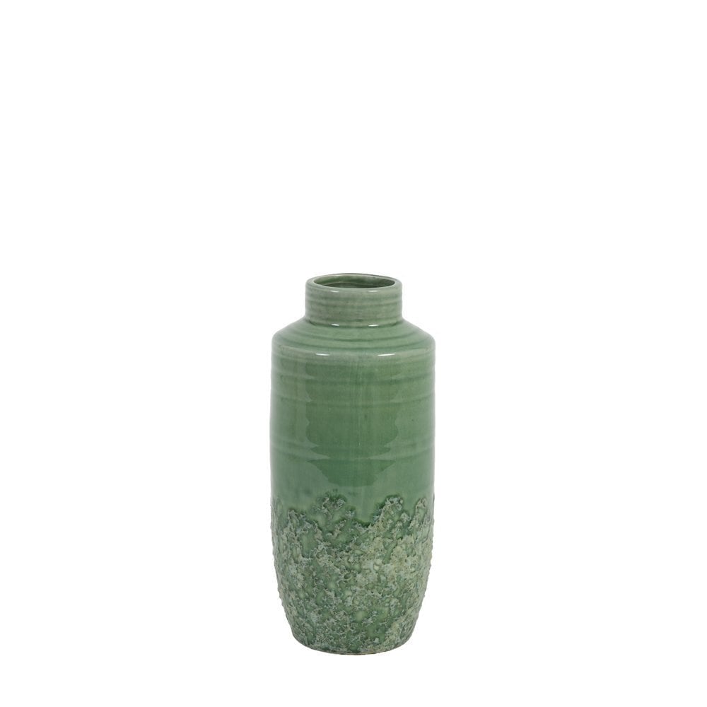 Seagreen Sierra Ceramic Vase 13x29cm - Home Décor Accent