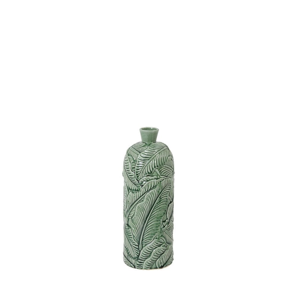 Elegant Seagreen Ceramic Vase - Lavero Collection 16.5x43cm