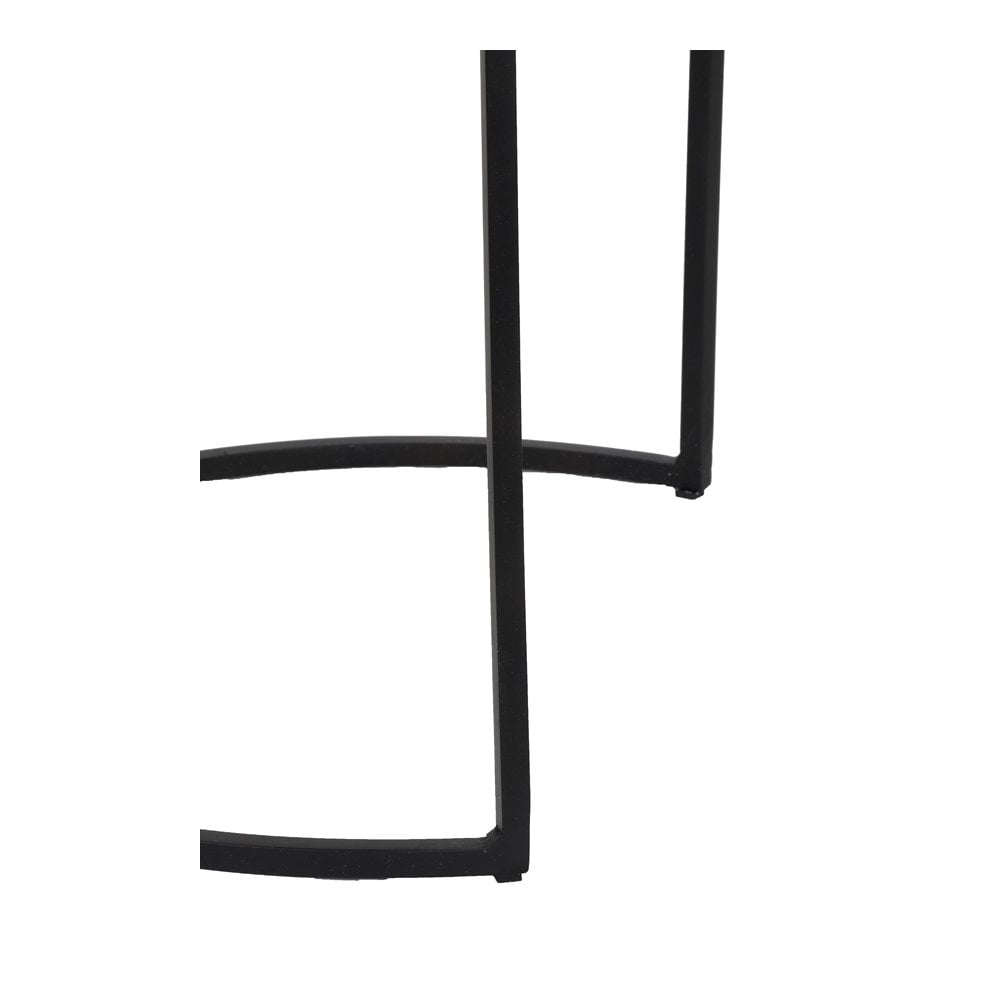 Antique Bronze Rengo Textured Round Side Tables Set of 2 (41x46cm & 49x52cm)