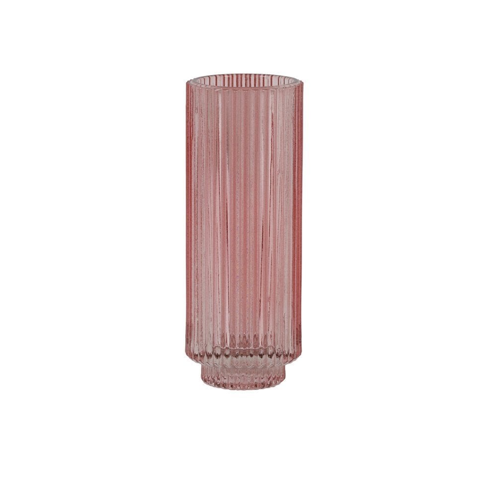 Philon Glass Pink Tealight Candle Holder 6x16 cm