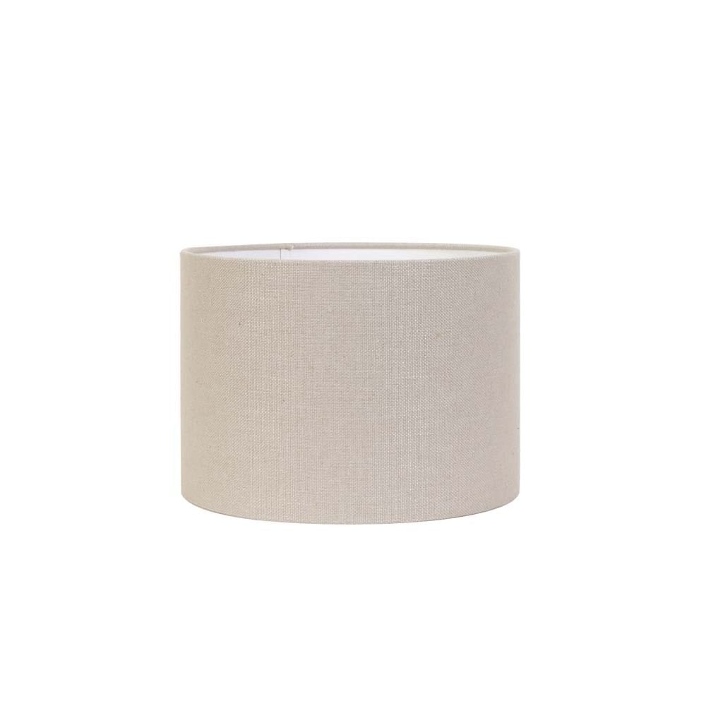 Livigno Light Grey Round Textile Cylinder Lamp Shade 25cm