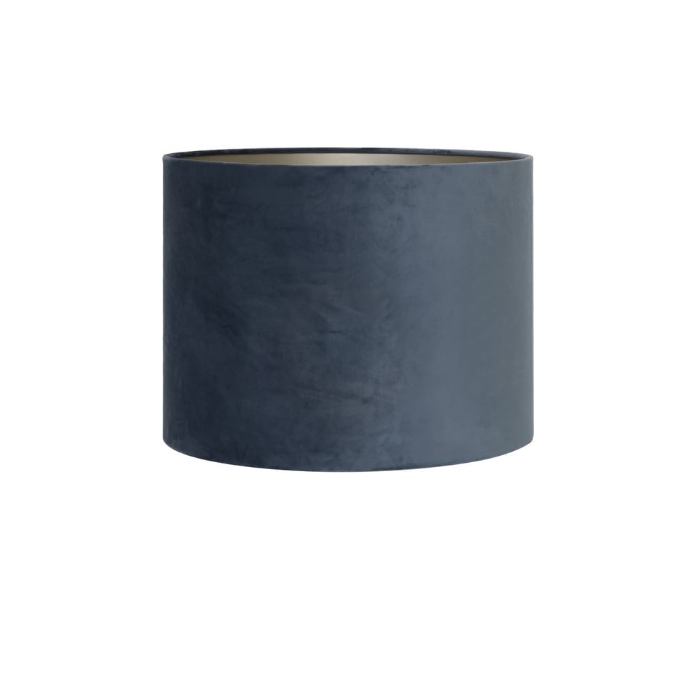 Velours Dusty Blue Cylinder Lamp Shade 30x21cm