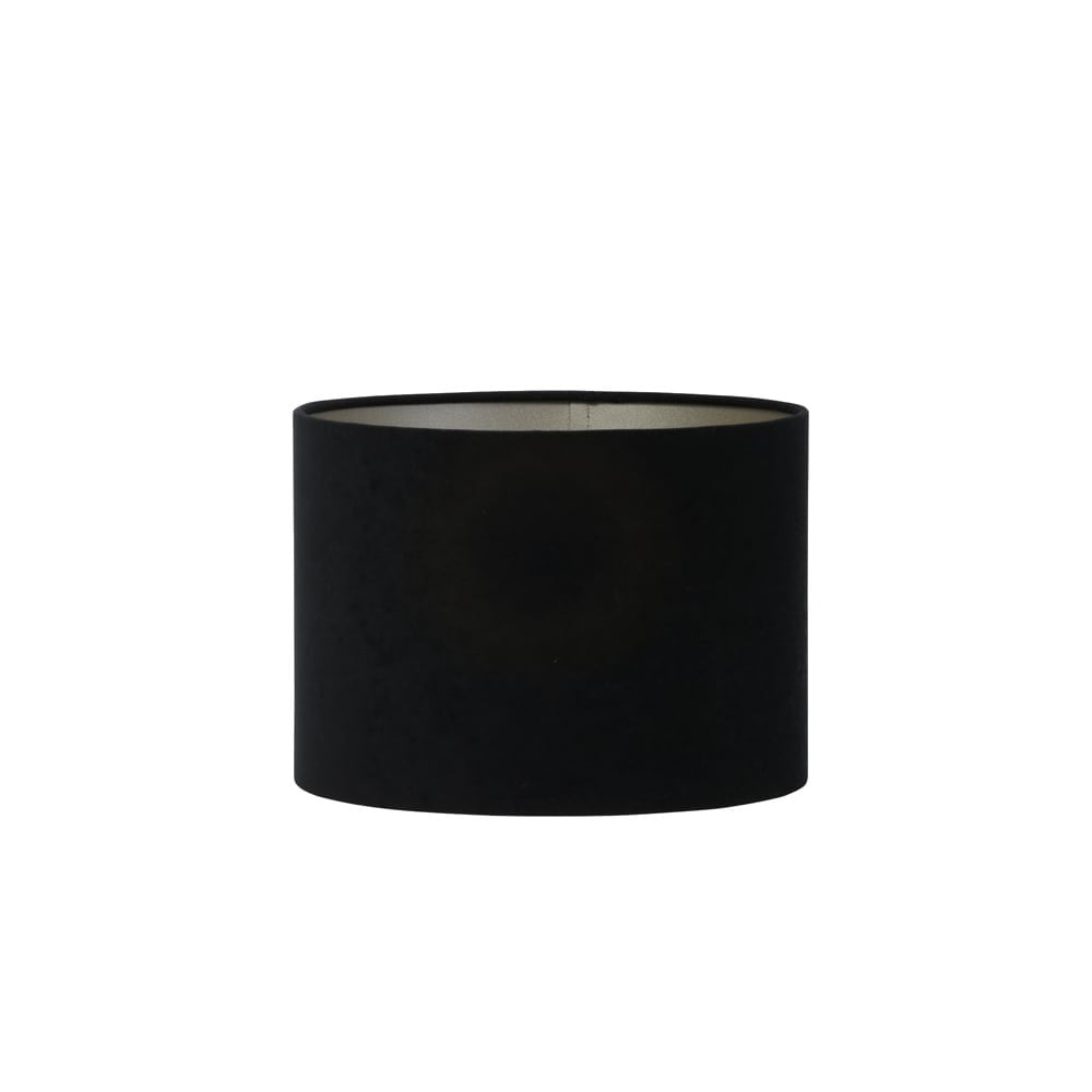 Elegant Velours Black Taupe Lamp Shade - 30x30x21cm