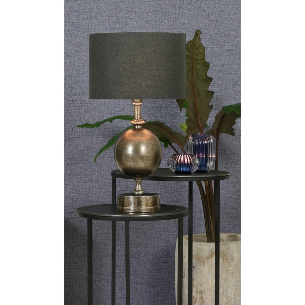 Anthracite Gray 30cm Cylinder Textile Lamp Shade - Livigno Collection