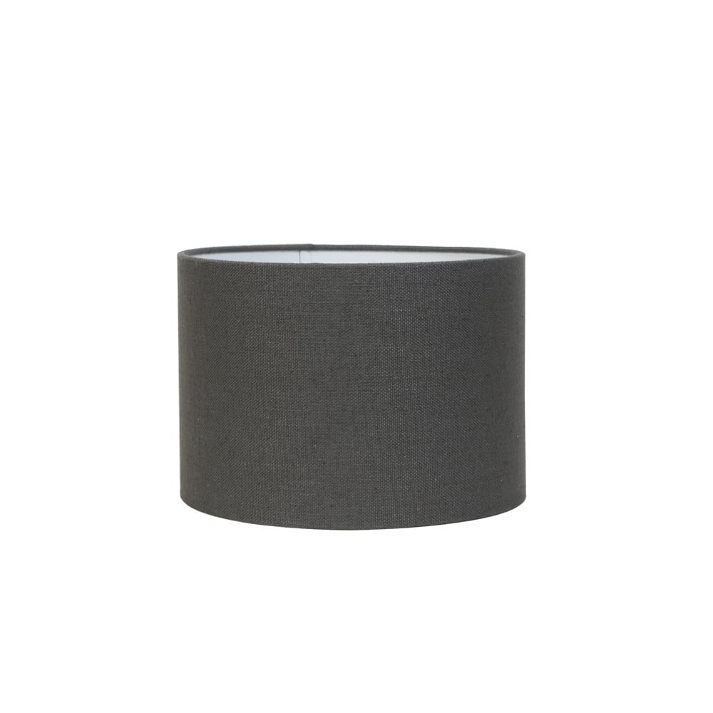 Livigno Dark Grey Textile Cylinder Lampshade 30cm x 30cm x 21cm