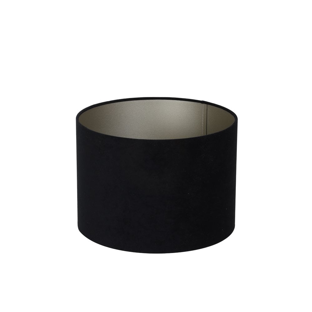 Velvet Noir Cylinder Lamp Shade 35cm