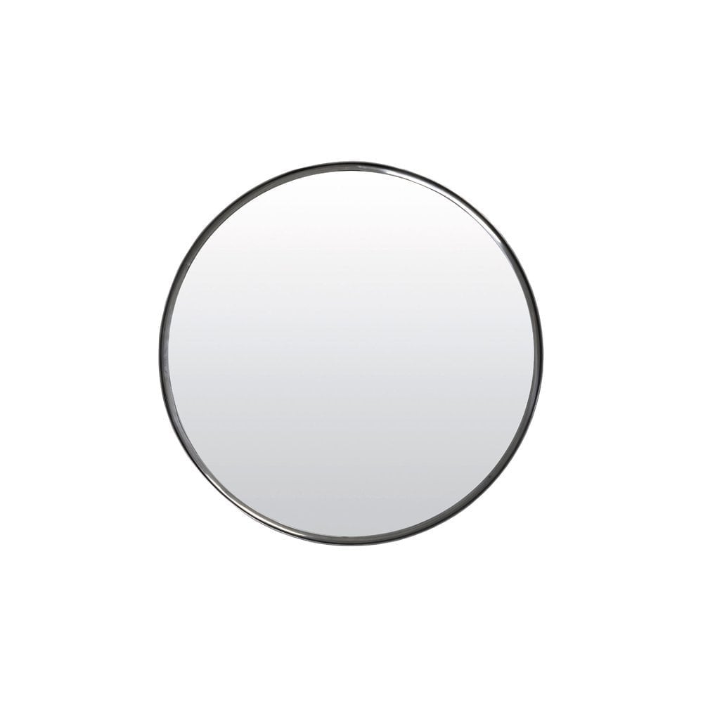 Elegant Round Silver Wall Mirror - 60cm Bita Collection