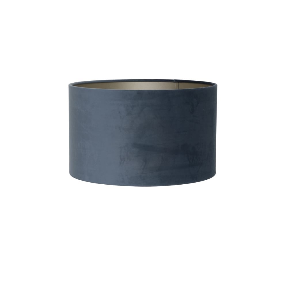 Dusty Blue Velvet Cylinder Lamp Shade 40x40x30cm