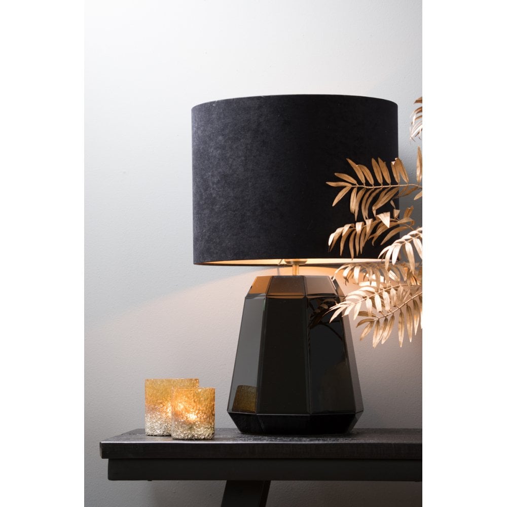 Velvet Noir Round Cylinder Lamp Shade 40x40x30cm