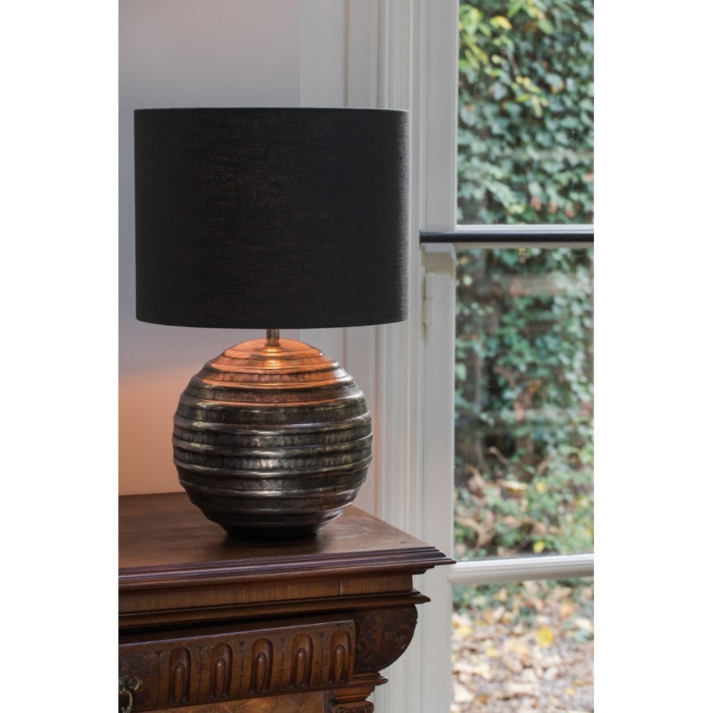 Elegant Livigno Black Cylinder Lamp Shade 40x40x30cm