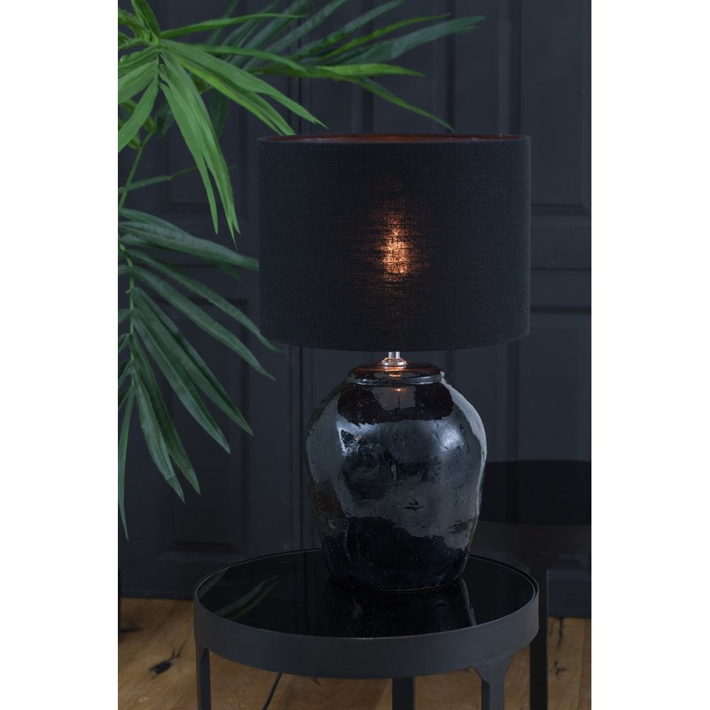 Elegant Livigno Black Cylinder Lamp Shade 40x40x30cm