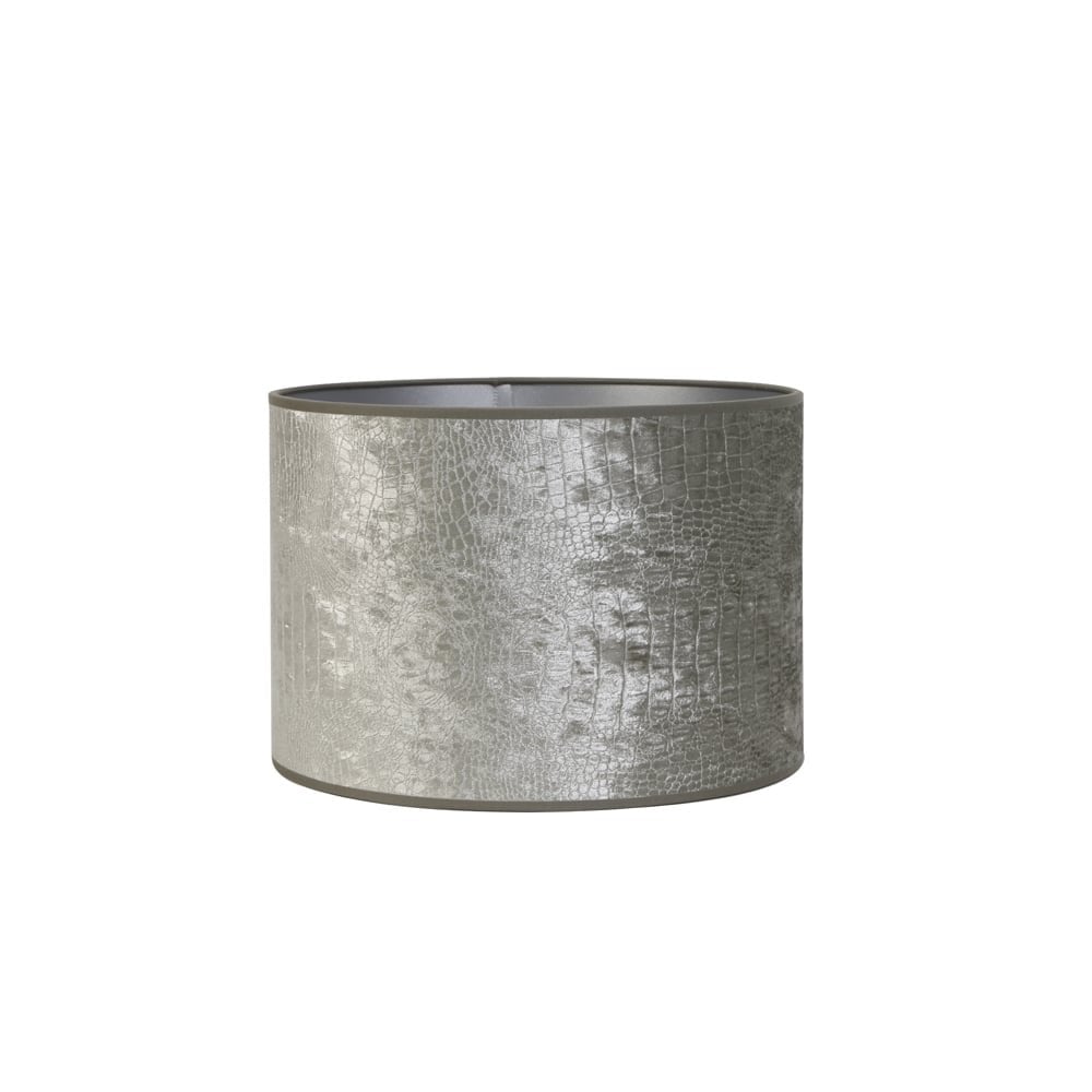 Elegant Silver Velours Round Cylinder Lamp Shade 50x50x38cm