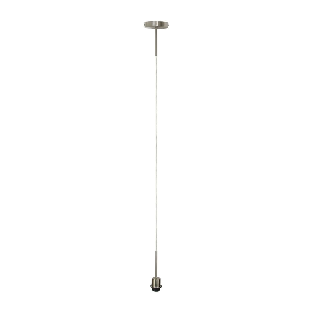 Shika 120cm Triple Pendant Light in Satin Nickel with Clear Wire