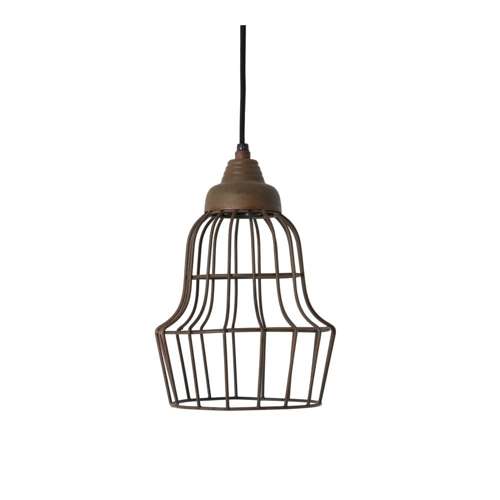 Rustic Birke Iron Pendant Light - 17cm Vintage Design