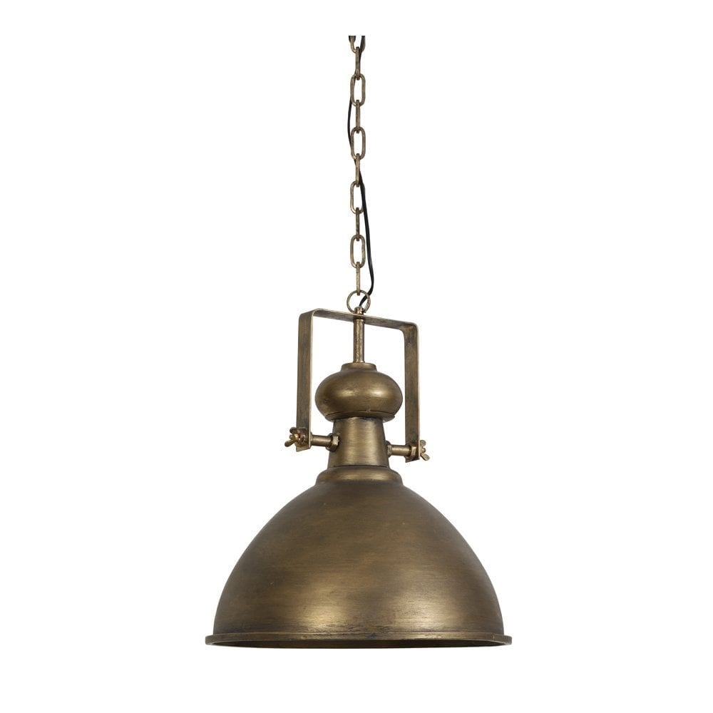Vintage Bronze Pendant Light with Chain - Ford Collection, 43cm Diameter