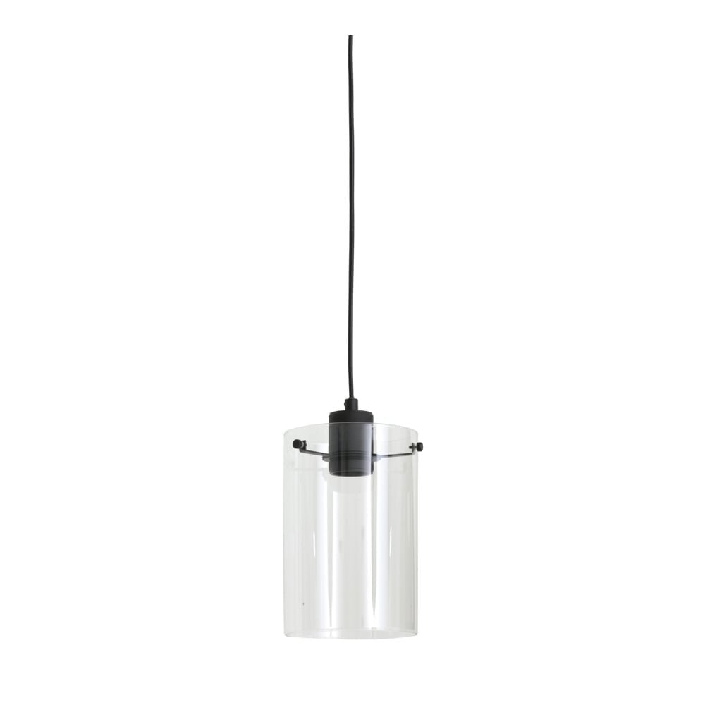 Sleek Black Hanging Pendant Lamp - 15cm Diameter, 22cm Height