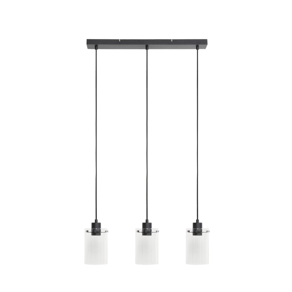 Vancouver Black Triple Pendant Light - 65x12x18.5cm