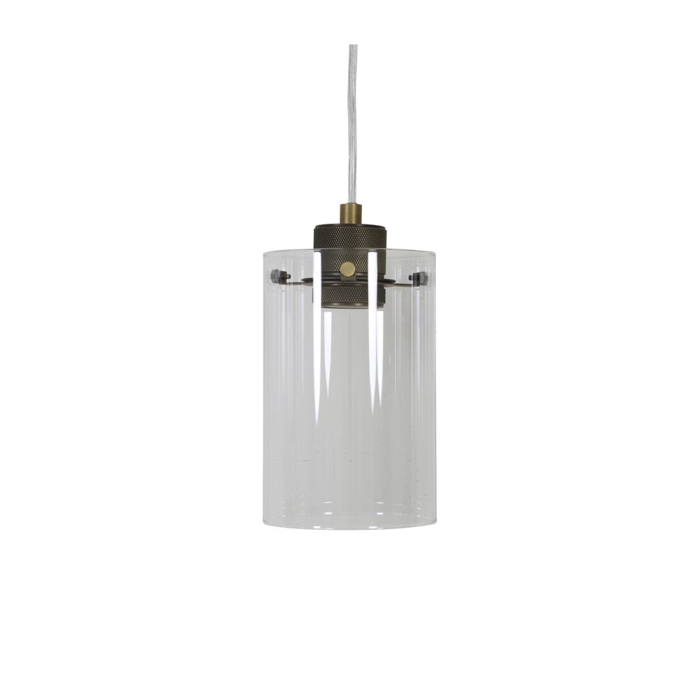 Vancouver Antique Brass 3-Light Pendant with Glass Shades