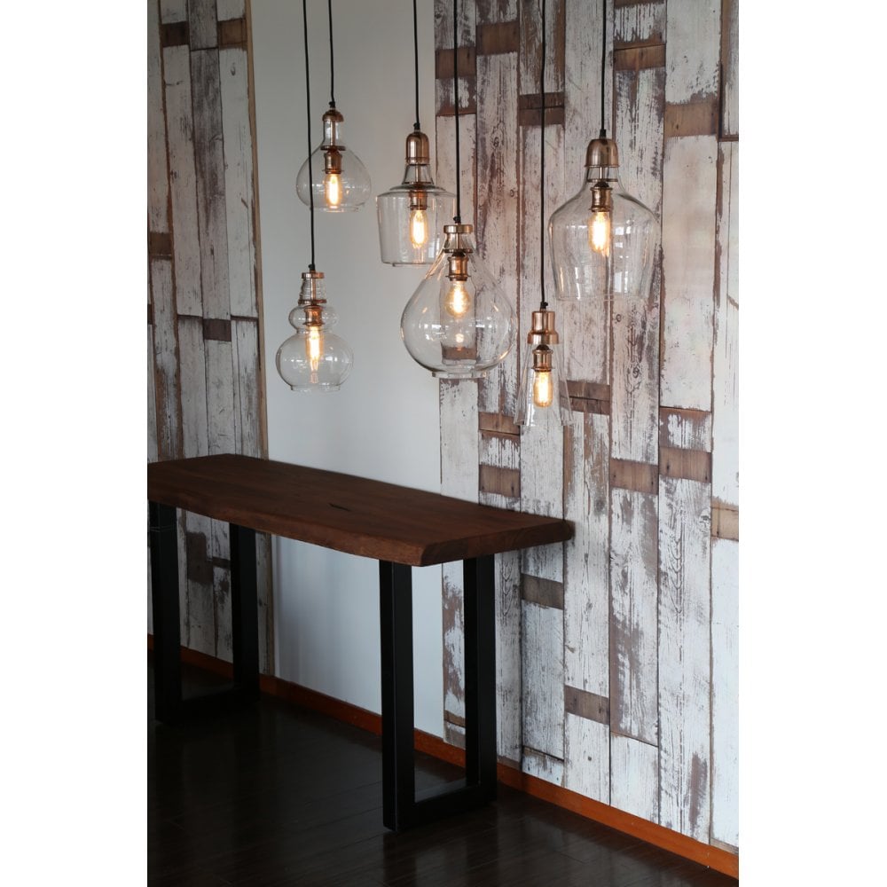 Modern Copper and Glass Pendant Lamp - Ilze Collection, 36cm Diameter