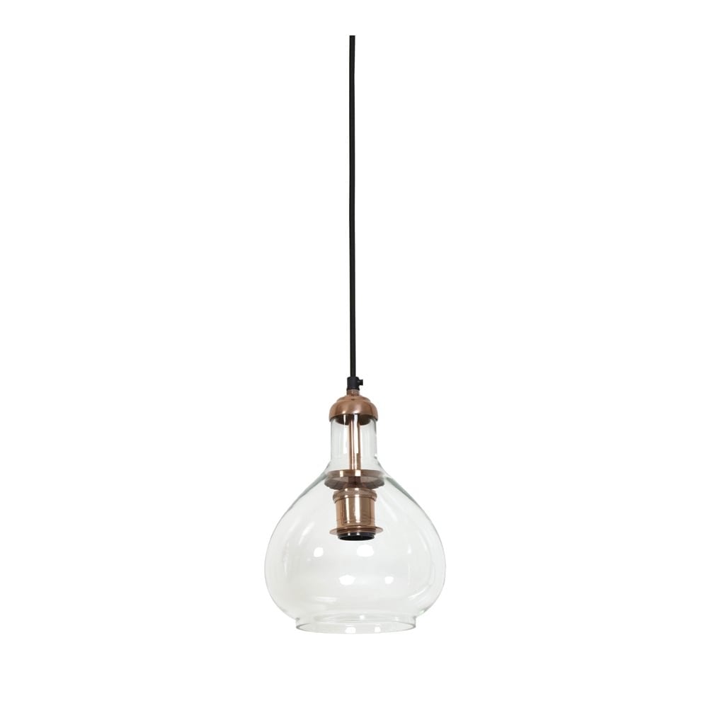 Dela Copper Glass Pendant Lamp 19x28cm