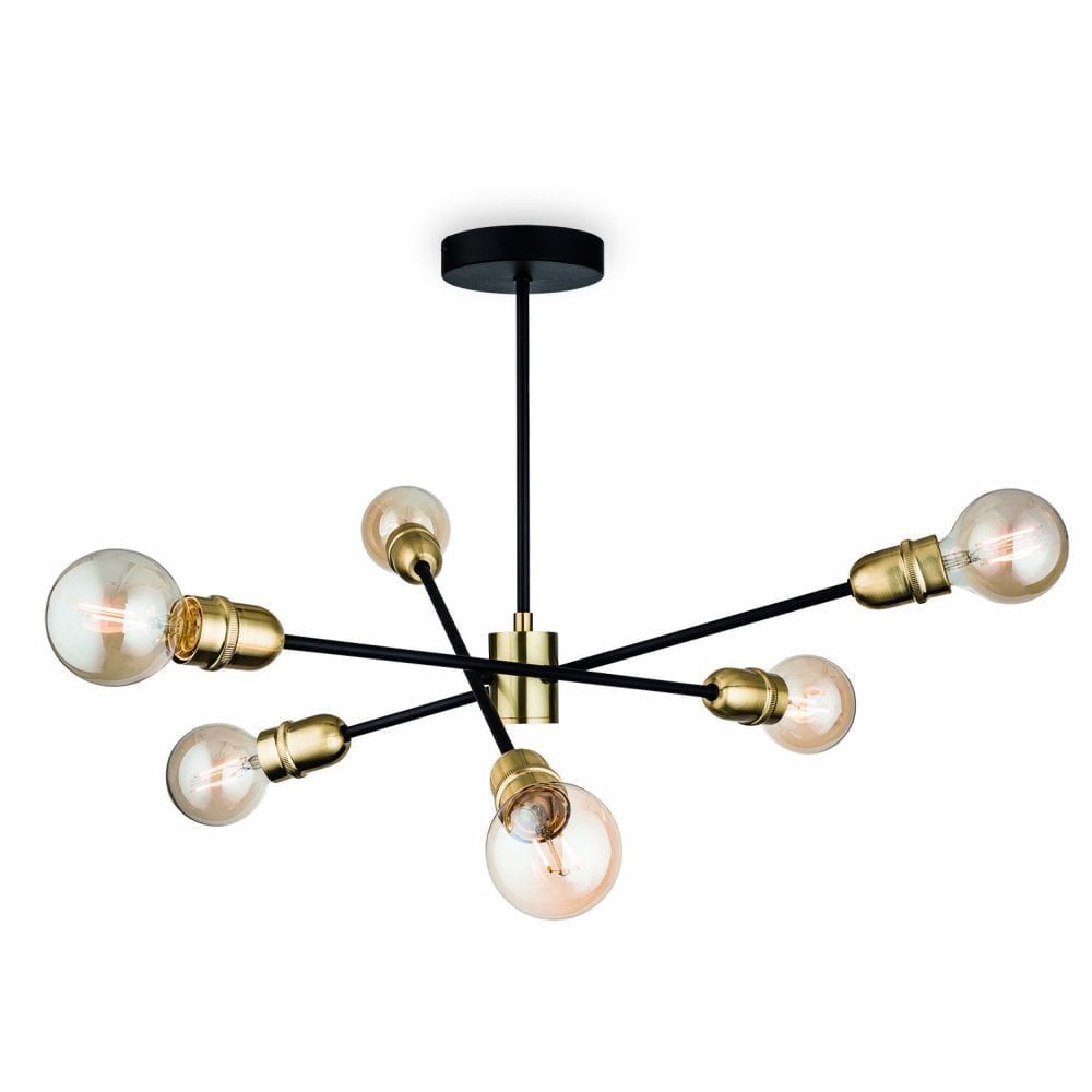 Artek Black and Brushed Brass Semi Flush Light Fixture