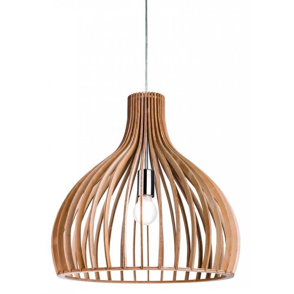 Rustic Bistro Wooden Pendant Light Fixture