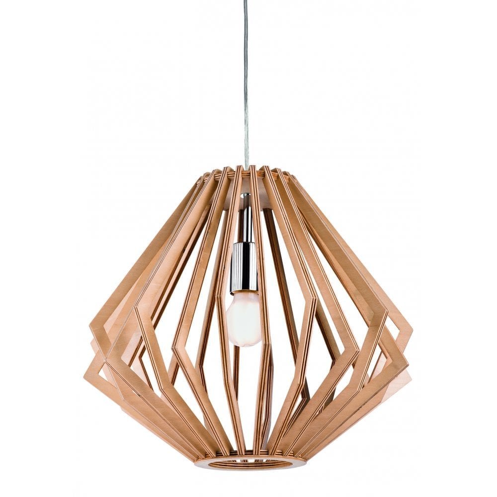 Elegant Natural Wood Pendant Ceiling Light Fixture