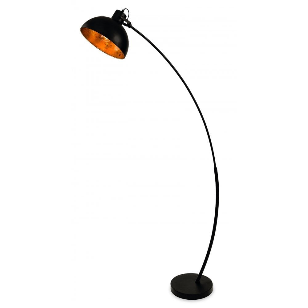 Elegance Floor Lamp, Black and Gold Accent