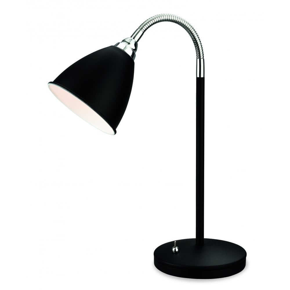 Elegant Black and Chrome Table Lamp - Sleek Simplicity