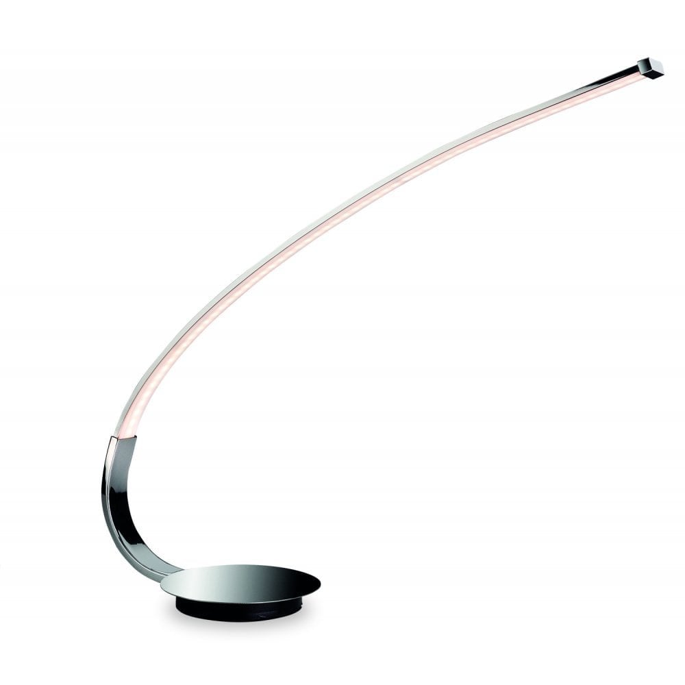 Sleek Chrome Elongate LED Table Lamp