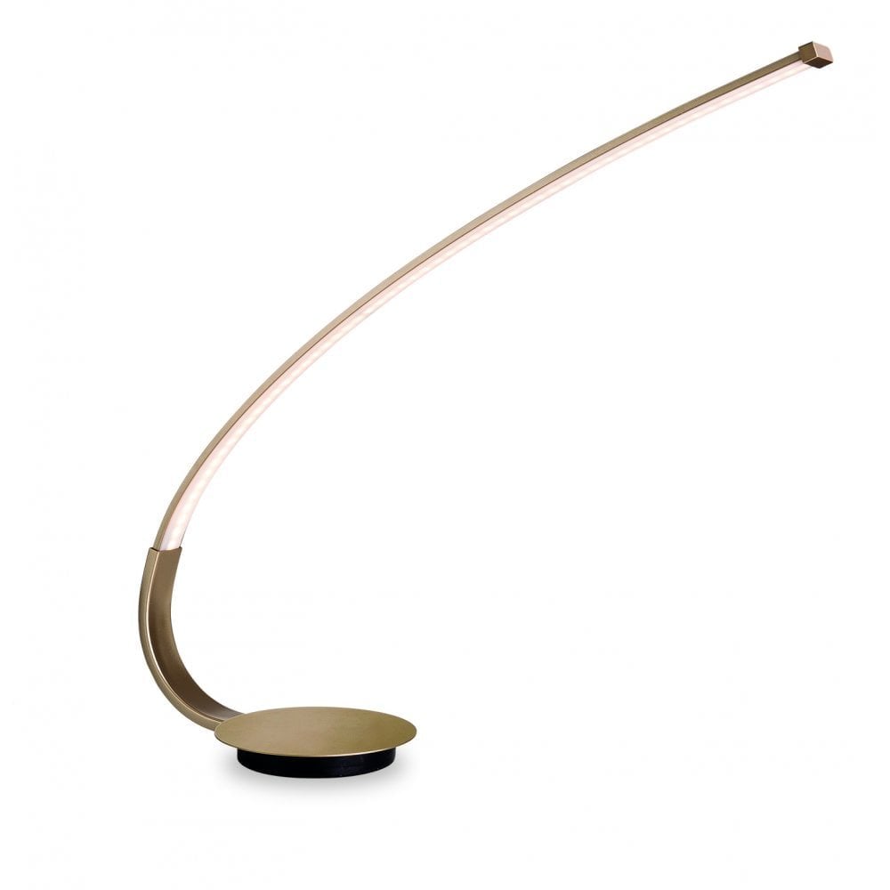 Sleek Champagne Gold LED Desk Lamp